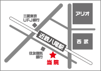 近鉄八尾駅の周辺地図